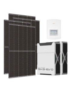 Monofase: vendita all'ingrosso Kit fotovoltaico monofase 6300W inverter 6kW Solis batteria al litio 10.44kWh Weco EVO 5k3