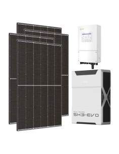Monofase: vendita all'ingrosso Kit fotovoltaico monofase 8100W inverter 8kW Solis LV batteria al litio 5.22kWh Weco EVO 5k3