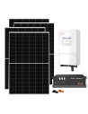 Single-phase photovoltaic kit 3640W 3.6kW inverter Solis 4.8kWh lithium battery Pylontech US5000