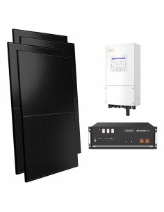 Kit fotovoltaico monofase 4000W inverter 3.6kW Solis batteria al litio 4.8kWh Pylontech US5000