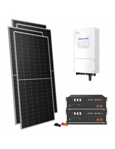 Single-phase photovoltaic kit 4165W 3.6kW inverter Solis 9.6kWh lithium battery Pylontech US5000