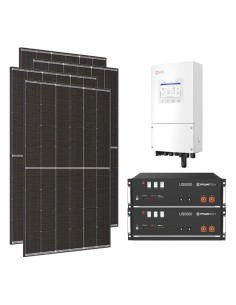 Single-phase photovoltaic kit 3600W 3.6kW inverter Solis 9.6kWh lithium battery US5000 Pylontech