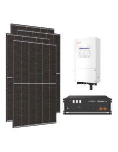 Single-phase photovoltaic kit 3640W 3.6kW inverter Solis 4.8kWh lithium battery US5000 Pylontech