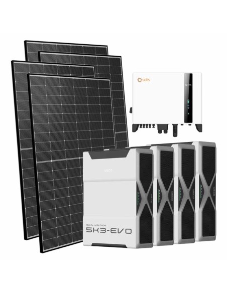 Trifase: vendita all'ingrosso Kit fotovoltaico trifase 10800W inverter 10kW Solis batteria al litio 20.88kWh Weco EVO 5k3