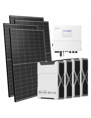 Trifase: vendita all'ingrosso Kit fotovoltaico trifase 12600W inverter 12kW Solis batteria al litio 20.88kWh Weco EVO 5k3
