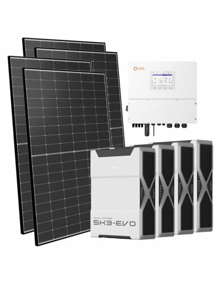 Three-phase photovoltaic kit 20700W 20kW Solis inverter Weco EVO 5k3 20.88kWh lithium battery