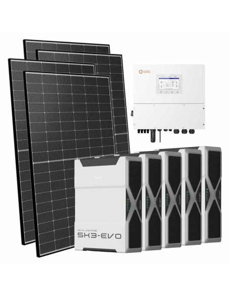 Trifase: vendita all'ingrosso Kit fotovoltaico trifase 20700W inverter 20kW Solis batteria al litio 26.1kWh Weco EVO 5k3
