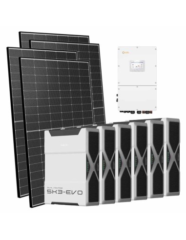 Trifase: vendita all'ingrosso Kit fotovoltaico trifase 30600W inverter 30kW Solis batteria al litio 31.32kWh Weco EVO 5k3
