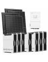 Three-phase photovoltaic kit 30600W 30kW Solis inverter Weco EVO 5k3 36.54kWh lithium battery
