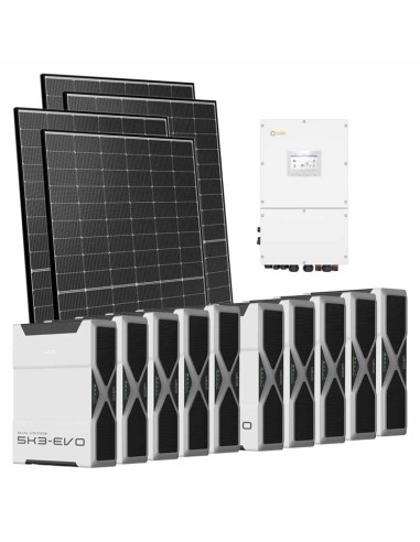 Trifase: vendita all'ingrosso Kit fotovoltaico trifase 50400W inverter 50kW Solis batteria al litio 52.2kWh Weco EVO 5k3