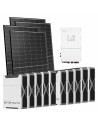 Three-phase photovoltaic kit 50400W 50kW Solis inverter Weco EVO 5k3 52.2kWh lithium battery