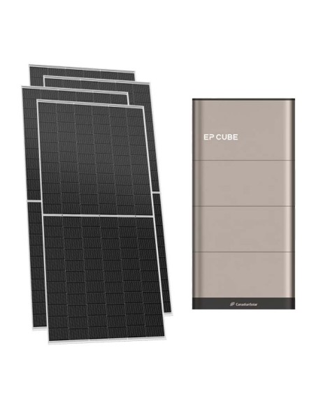 Trifase: vendita all'ingrosso Kit fotovoltaico trifase 11160W inverter 10kW EP CUBE batteria al litio 10kWh CanadianSolar
