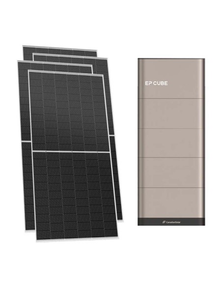 Trifase: vendita all'ingrosso Kit fotovoltaico trifase 11160W inverter 15kW EP CUBE batteria al litio 15kWh CanadianSolar