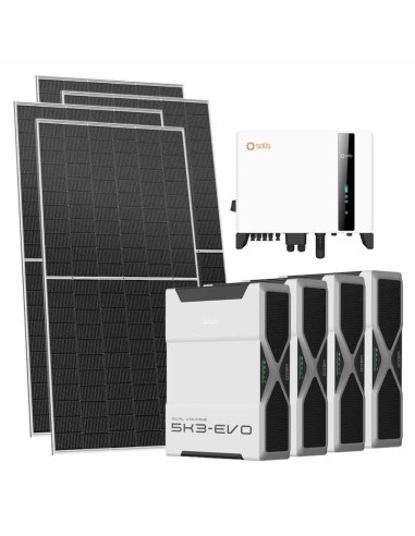 Three-phase photovoltaic kit 11160W 10kW Solis inverter Weco EVO 5k3 20.88kWh lithium battery