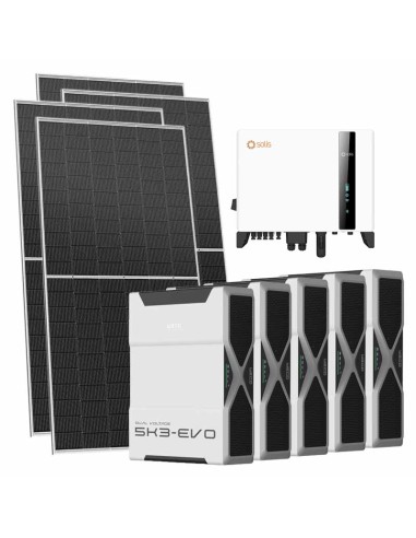 Trifase: vendita all'ingrosso Kit fotovoltaico trifase 11160W inverter 10kW Solis batteria al litio 26.1kWh Weco EVO 5k3