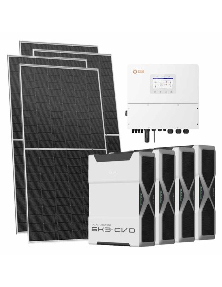 Trifase: vendita all'ingrosso Kit fotovoltaico trifase 16120W inverter 15kW Solis batteria al litio 20.88kWh Weco EVO 5k3