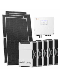 Three-phase photovoltaic kit 16120W 15kW Solis inverter Weco EVO 5k3 26.1kWh lithium battery