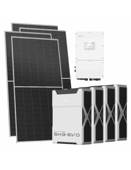Three-phase photovoltaic kit 31000W 30kW Solis inverter Weco EVO 5k3 20.88kWh lithium battery