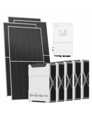 Three-phase photovoltaic kit 31000W 30kW Solis inverter Weco EVO 5k3 26.1kWh lithium battery
