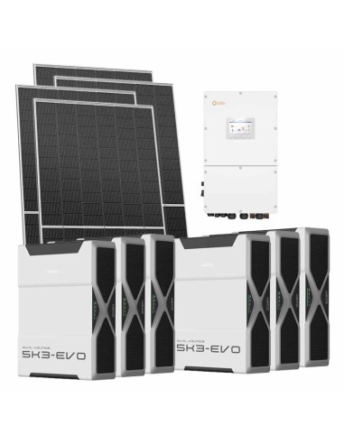 Three-phase photovoltaic kit 31000W 30kW Solis inverter Weco EVO 5k3 31.32kWh lithium battery