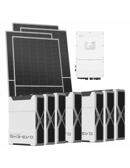 Trifase: vendita all'ingrosso Kit fotovoltaico trifase 52080W inverter 50kW Solis batteria al litio 36.54kWh Weco EVO 5k3