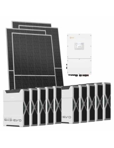 Three-phase photovoltaic kit 52080W 50kW Solis inverter Weco EVO 5k3 52.2kWh lithium battery