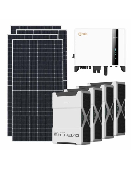Kit fotovoltaico trifase 8190W inverter 8kW batteria al litio 20.88kWh Weco EVO 5k3