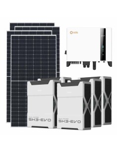 Three-phase photovoltaic kit 8190W 8kW Solis inverter 26.1kWh Weco EVO 5k3 lithium battery