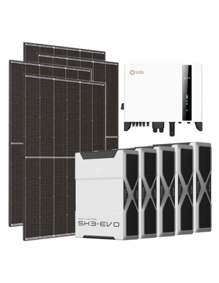Trifase: vendita all'ingrosso Kit fotovoltaico trifase 5100W inverter 5kW Solis litio 26.1kWh Weco EVO 5k3