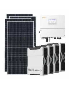 Three-phase photovoltaic kit 12870W 12kW Solis inverter 20.88kWh Weco EVO 5k3 lithium battery