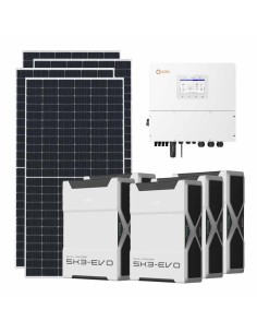 Three-phase photovoltaic kit 12870W 12kW Solis inverter 26.1kWh Weco EVO 5k3 lithium battery