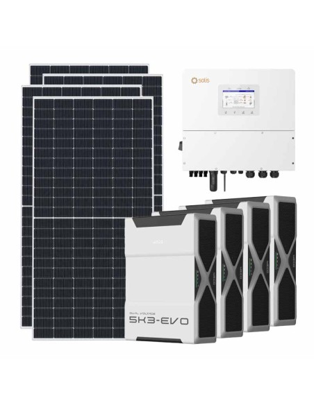Kit fotovoltaico trifase 20475W inverter 20kW batteria al litio 20.88kWh Weco EVO 5k3