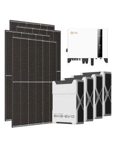 Three-phase photovoltaic kit 10200W 10kW Solis inverter 20.88kWh Weco EVO 5k3 lithium battery