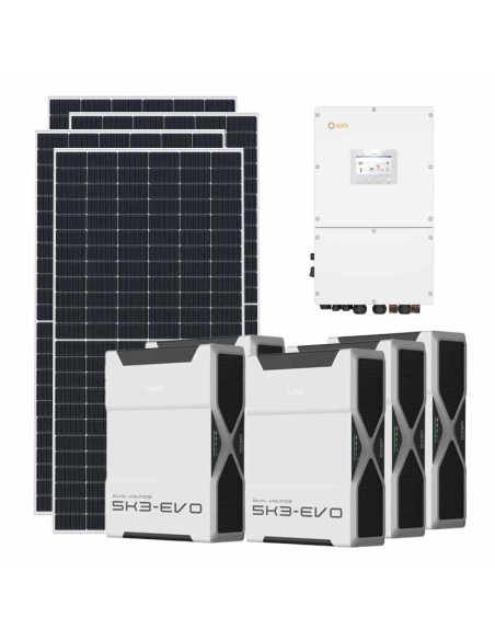 Kit fotovoltaico trifase 30420W inverter 30kW batteria al litio 26.1kWh Weco EVO 5k3