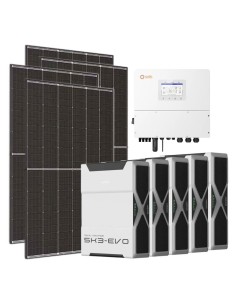 Three-phase photovoltaic kit 12240W 12kW Solis inverter 26.1kWh Weco EVO 5k3 lithium battery