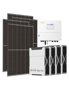Three-phase photovoltaic kit 15300W 15kW Solis inverter 20.88kWh Weco EVO 5k3 lithium battery