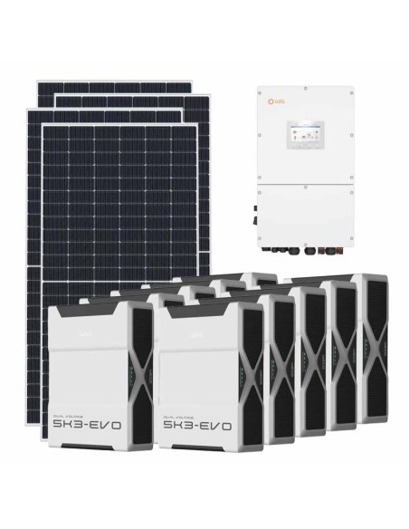 Kit fotovoltaico trifase 40950W inverter 40kW batteria al litio 52.2kWh Weco EVO 5k3