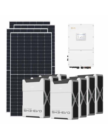 Kit fotovoltaico trifase 60255W inverter 60kW batteria al litio 36.54kWh Weco EVO 5k3