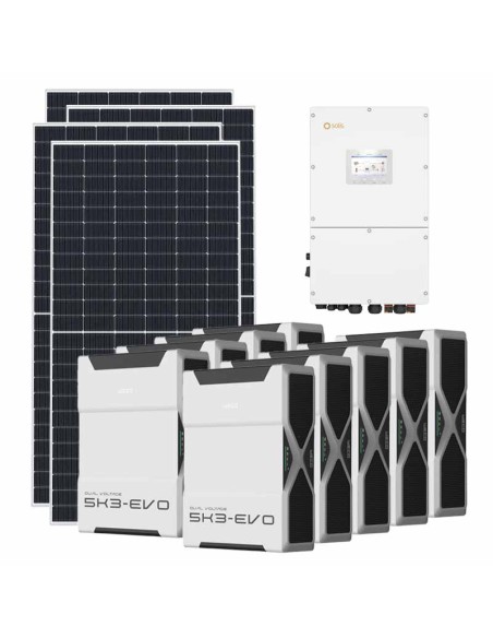 Kit fotovoltaico trifase 60255W inverter 60kW batteria al litio 46.98kWh Weco EVO 5k3