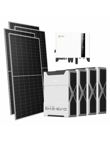 Three-phase photovoltaic kit 8330W 8kW Solis inverter 20.88kWh lithium battery Weco EVO 5k3