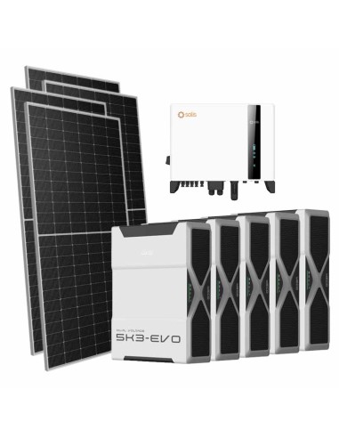 Three-phase photovoltaic kit 8330W 8kW Solis inverter 26.1kWh lithium battery Weco EVO 5k3