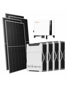Three-phase photovoltaic kit 10710W 10kW Solis inverter 20.88kWh lithium battery Weco EVO 5k3