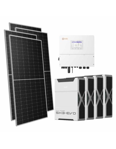 Three-phase photovoltaic kit 13090W 12kW Solis inverter 20.88kWh lithium battery Weco EVO 5k3
