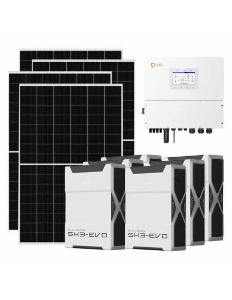 Kit fotovoltaico trifase 12740W inverter 12kW batteria al litio 31.32kWh Weco EVO 5k3