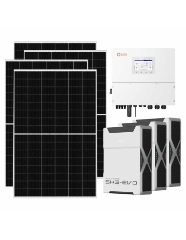 Kit fotovoltaico trifase 15470W inverter 15kW batteria al litio 15.66kWh Weco EVO 5k3