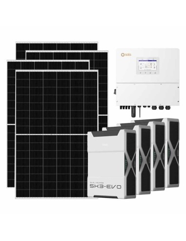 Three-phase photovoltaic kit 15470W 15kW Solis inverter 20.88kWh Weco EVO 5k3 lithium battery