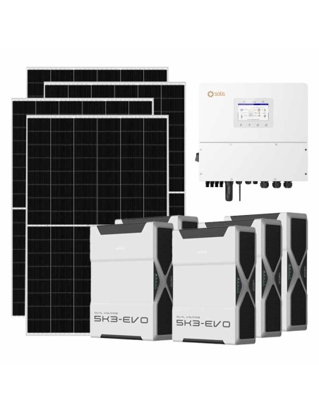 Kit fotovoltaico trifase 15470W inverter 15kW batteria al litio 26.1kWh Weco EVO 5k3