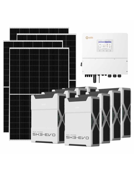 Kit fotovoltaico trifase 12740W inverter 12kW batteria al litio 41.76kWh Weco EVO 5k3