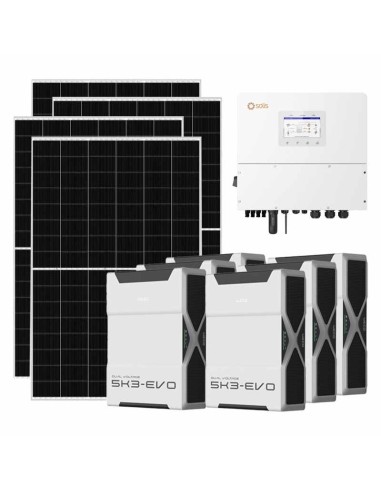 Three-phase photovoltaic kit 20020W 20kW Solis inverter 31.32kWh Weco EVO 5k3 lithium battery
