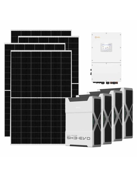 Kit fotovoltaico trifase 50050W inverter 50kW batteria al litio 20.88kWh Weco EVO 5k3